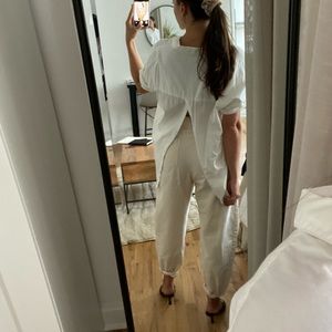 Madewell Courier Button-Back Shirt in Pure White